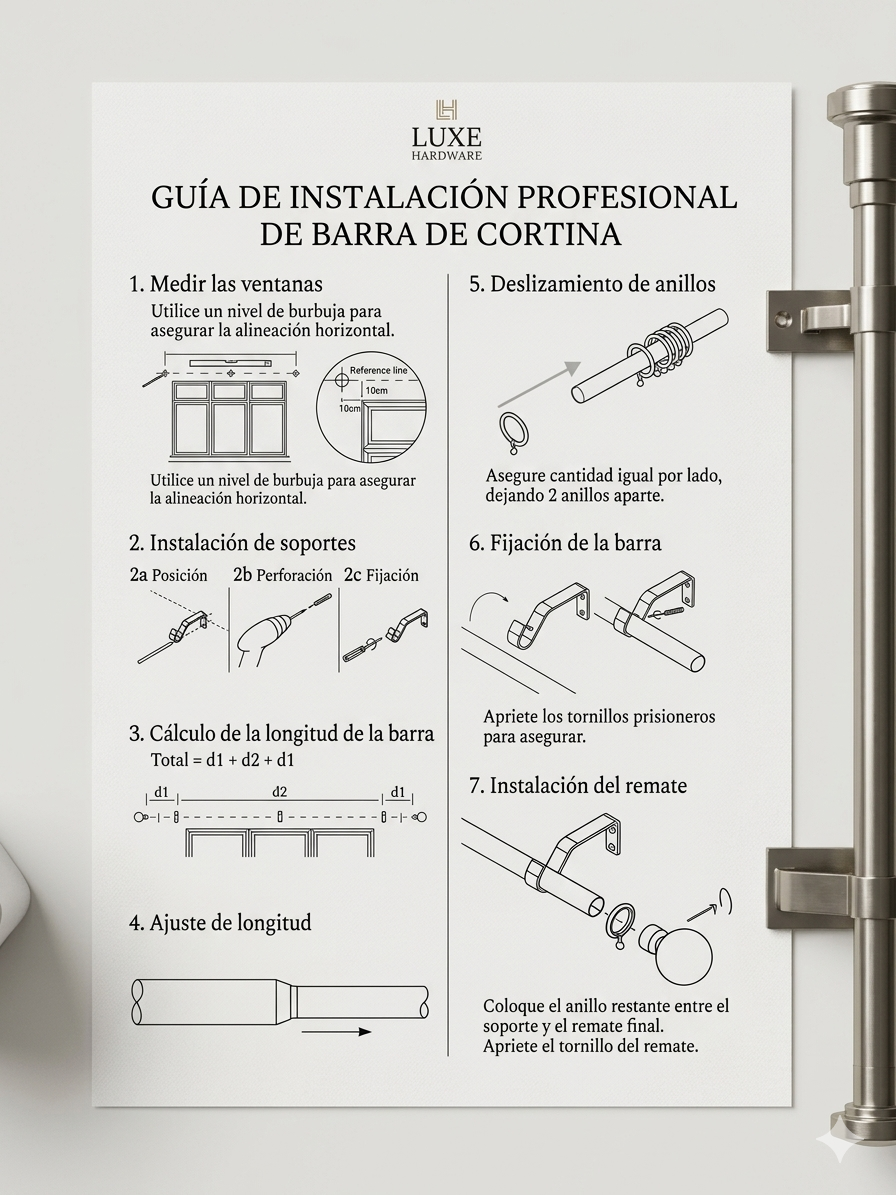 Varão de Cortina Extensível 160-310 cm com Ponteiras Decorativas em Espiral Brilhante – Prateado ✨