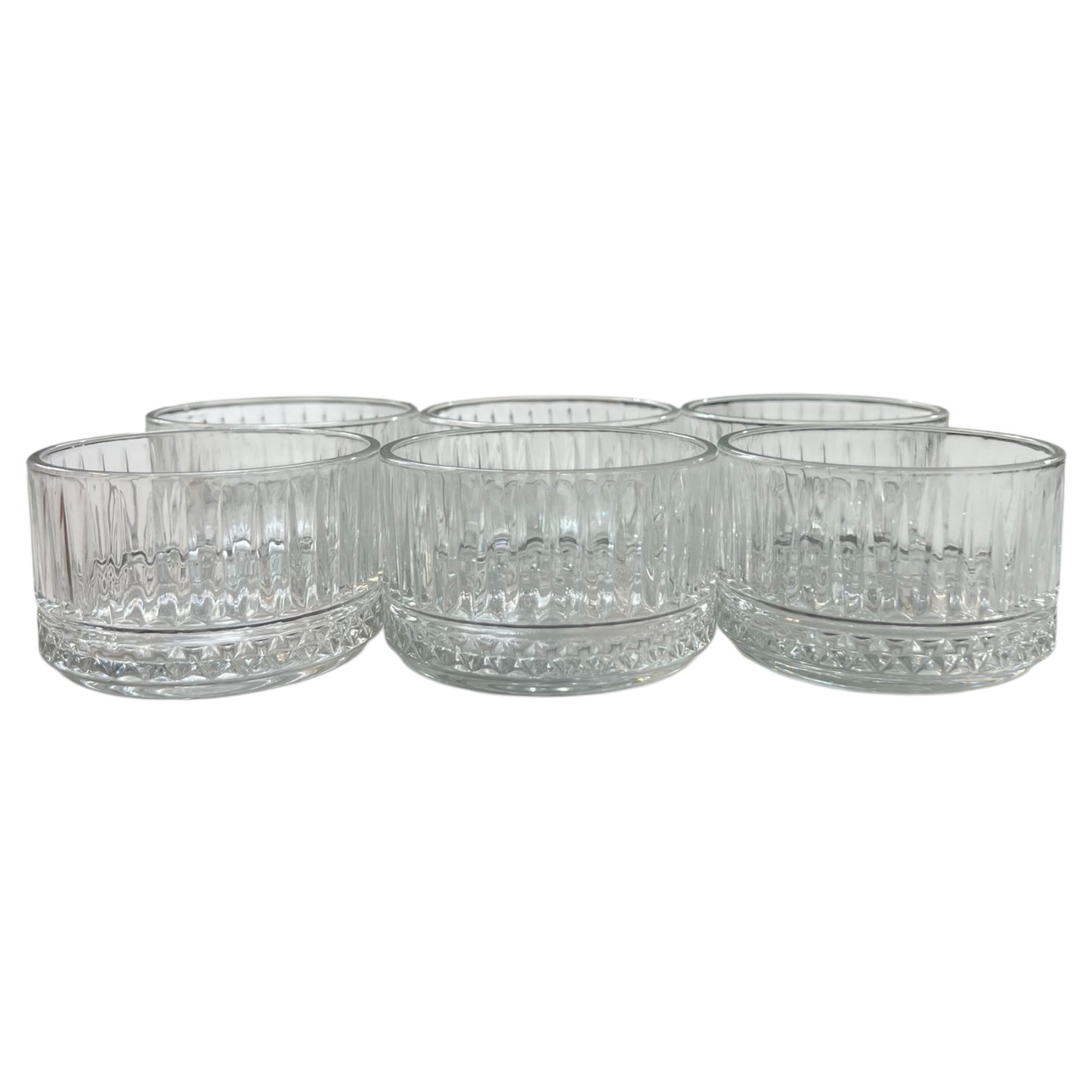 ✅ Set de 6 cuencos de vidrio grabado — 215 ml, elegancia en cada detalle ✅
