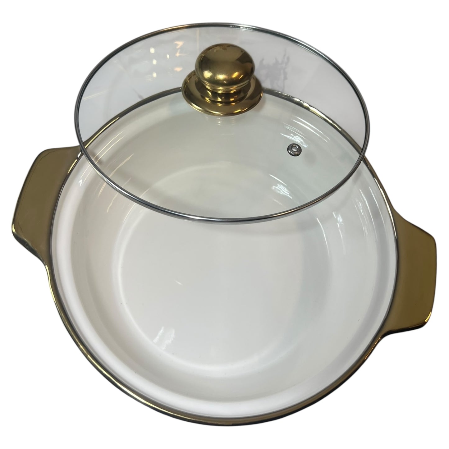 Set de Cocina 16 Piezas con Soporte Metálico – Cazuelas + Cuencos + Cucharas – Estilo Elegante Dorado