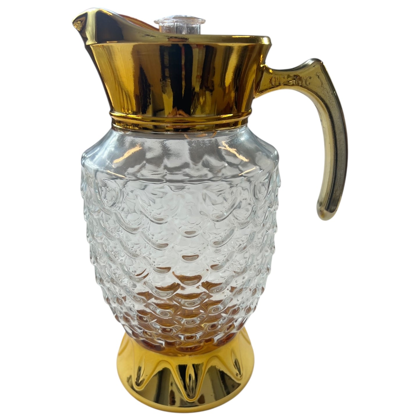 🍹 Set de 7 Piezas – Jarra + 6 Vasos con Detalles Dorados ✨