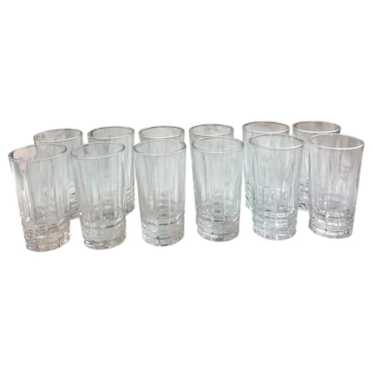 Set de Vasos de Cristal Tallado — 12 Piezas de Estilo y Resistencia
