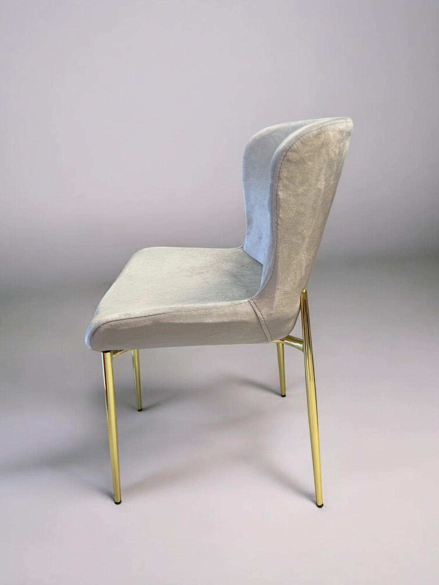 Sofia01 beige velvet chair, gold metal legs