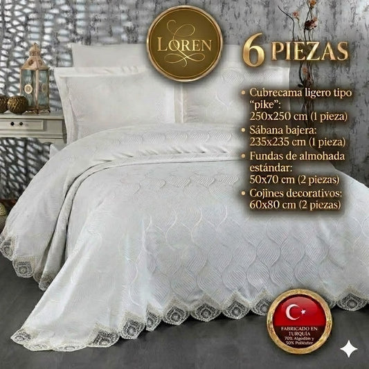 Juego de Cama de Lujo "Loren" – Diseño Moderno y Elegante para tu Dormitorio