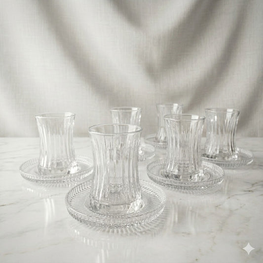 Juego de Vasos de Té Transparente - 6 Unidades
