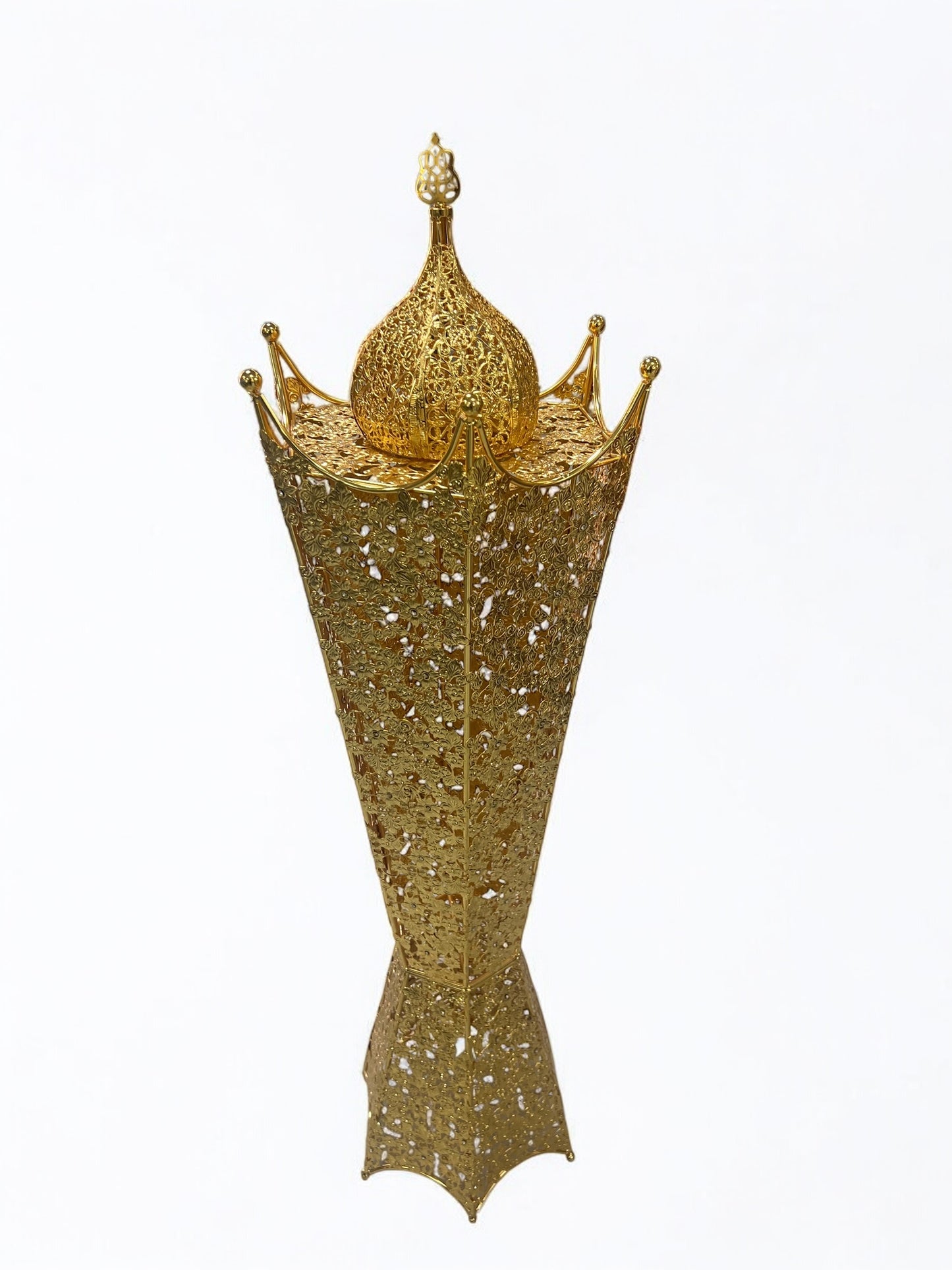 Quemador de Incienso Árabe Dorado 110 cm – Decoración Oriental de Lujo 🕌