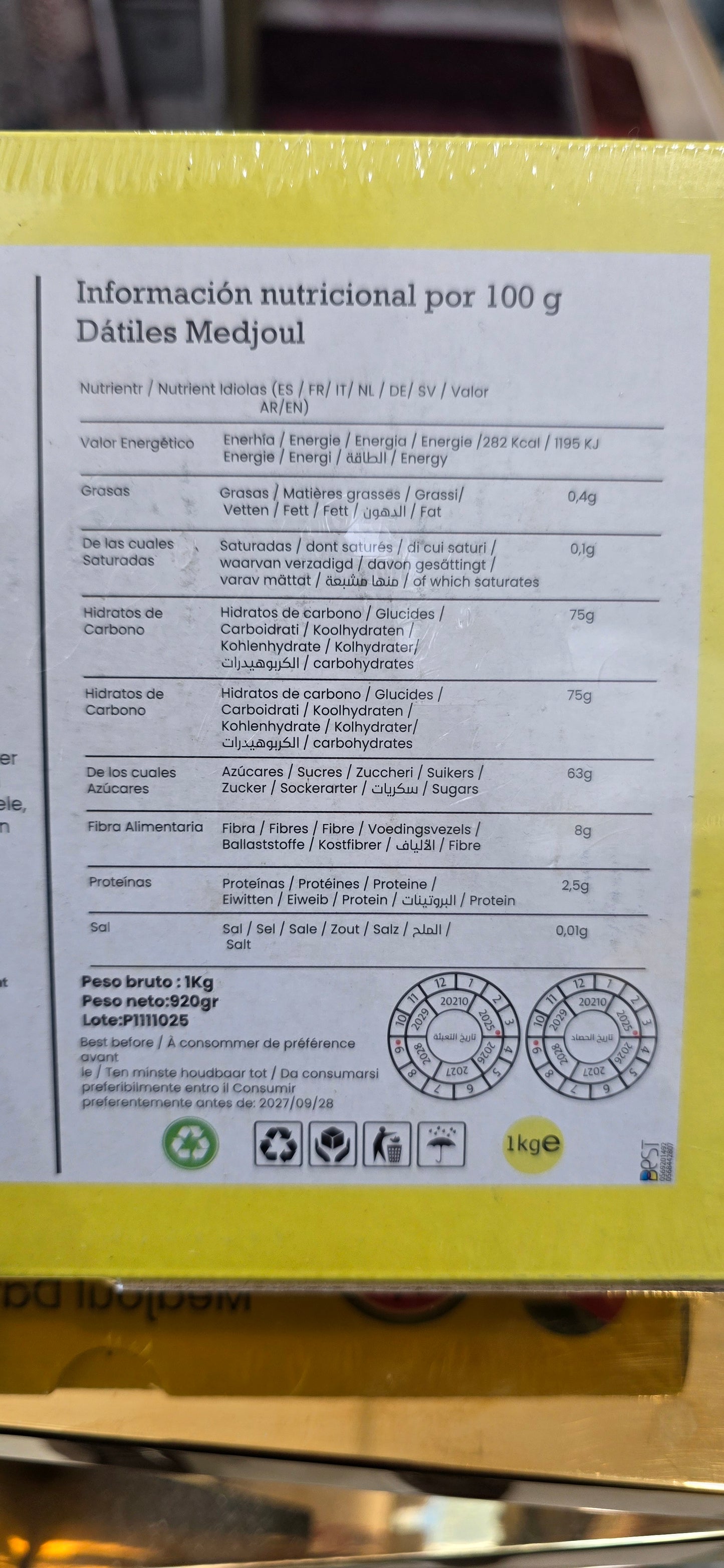 Dátiles Medjoul Afnan - Caja Azul y Amarilla
