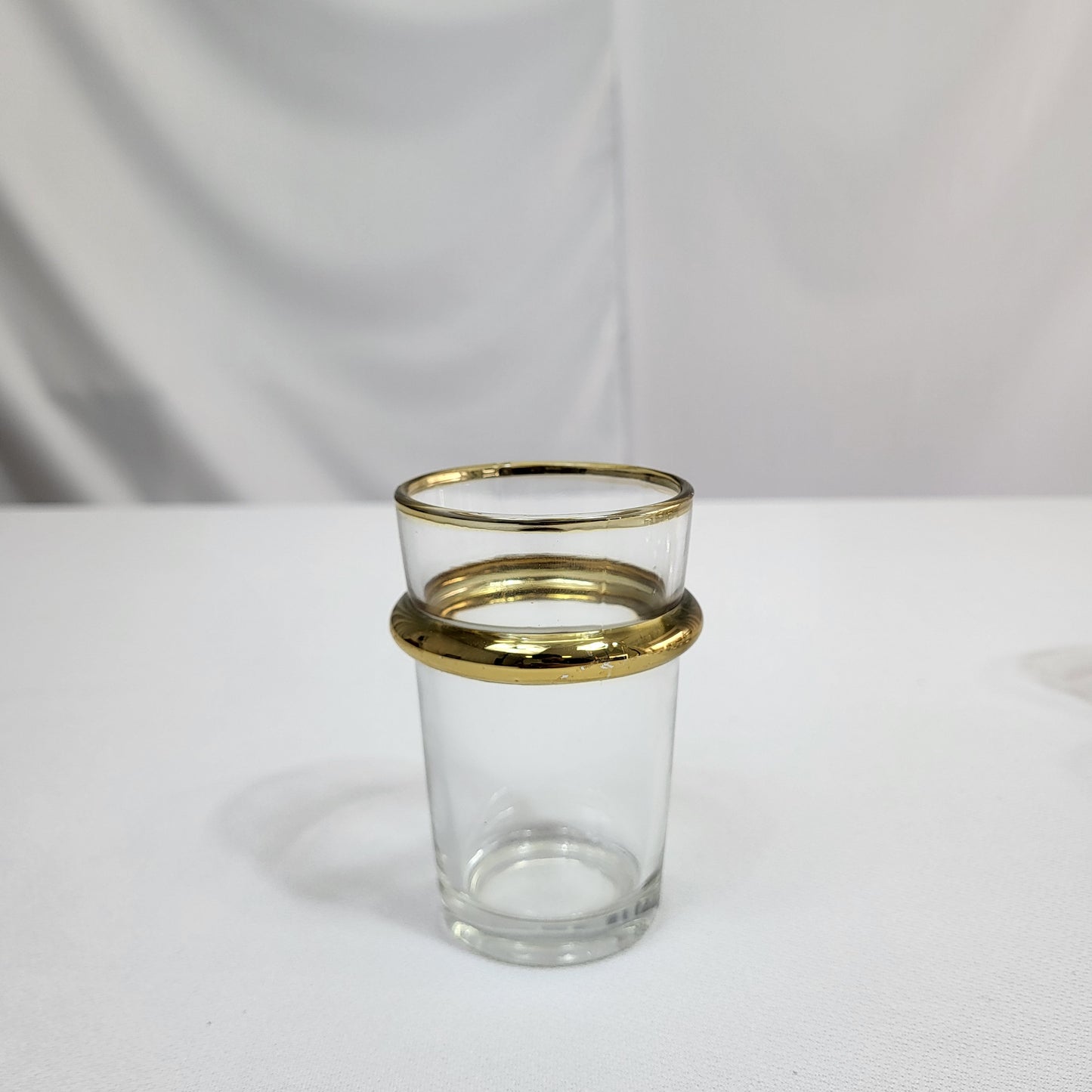 Set de 12 Vasos de Té Verde Noor con Borde Dorado