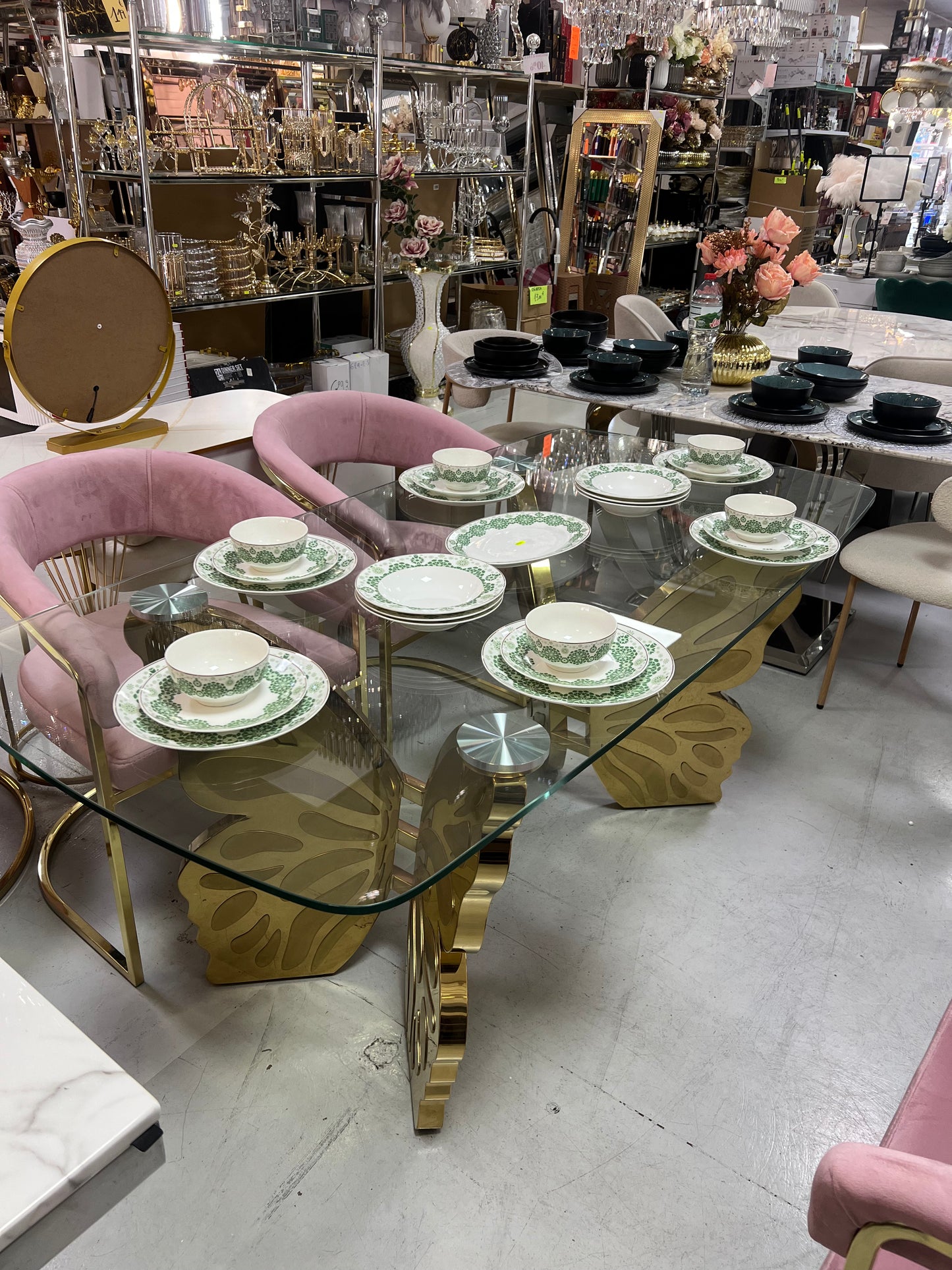 Mesa de Comedor de Diseño Contemporáneo - Cristal y Acero180x90x75 Alta calidad