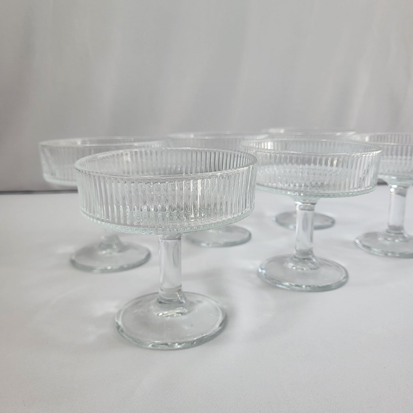 Set 6 Copas Cristal Éclat Estriado para Postres