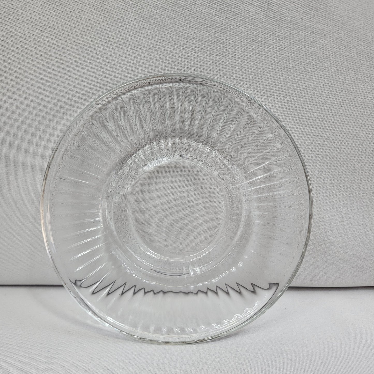 Set Nura 6 Tazas con Plato de Cristal Acanalado