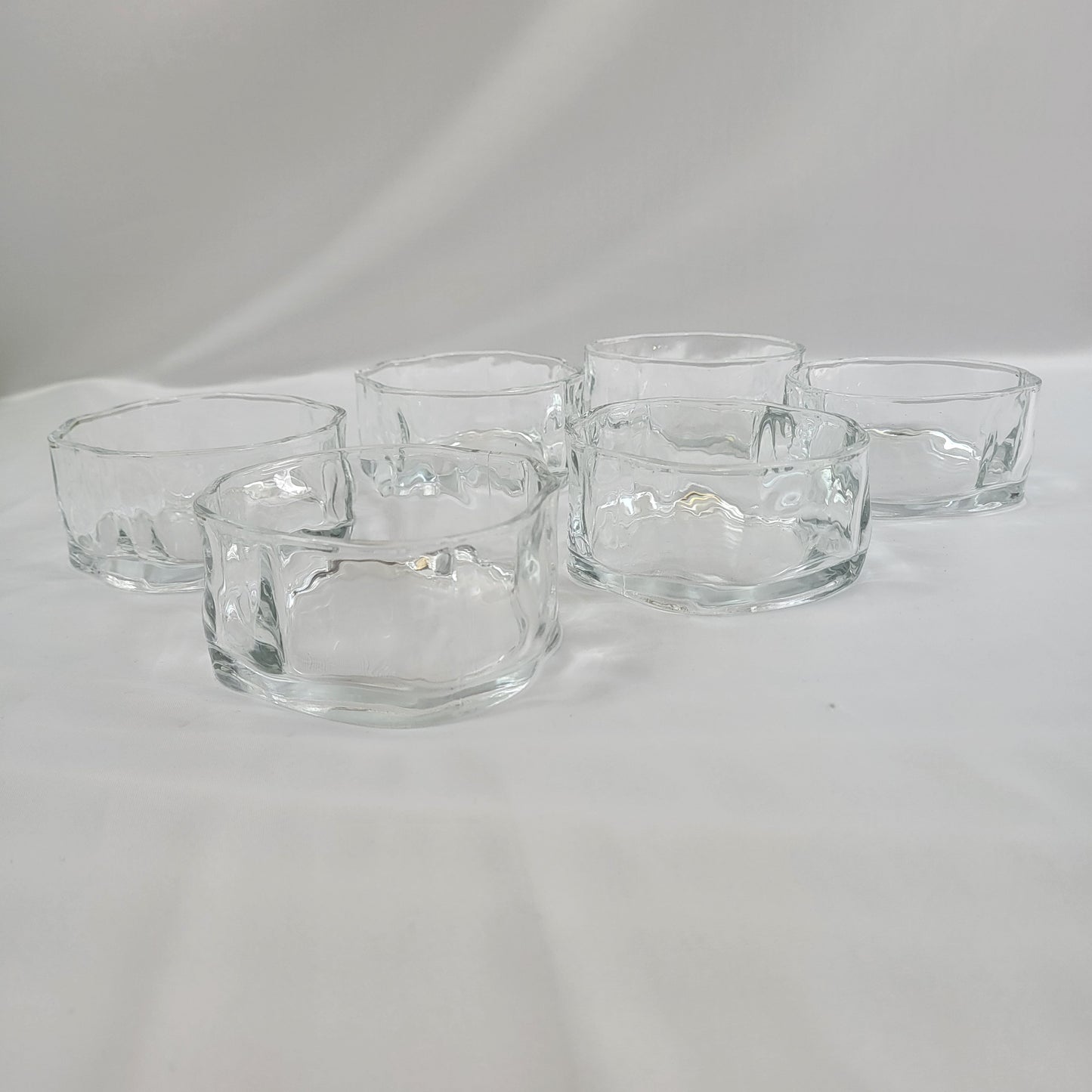 Pack 6 Cuencos Wave de Cristal Transparente