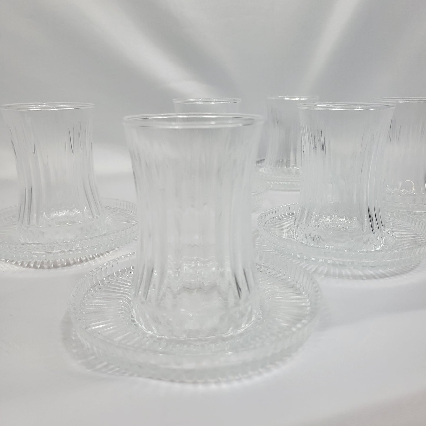 Juego de Vasos de Té Turco Transparente - 6 Unidades