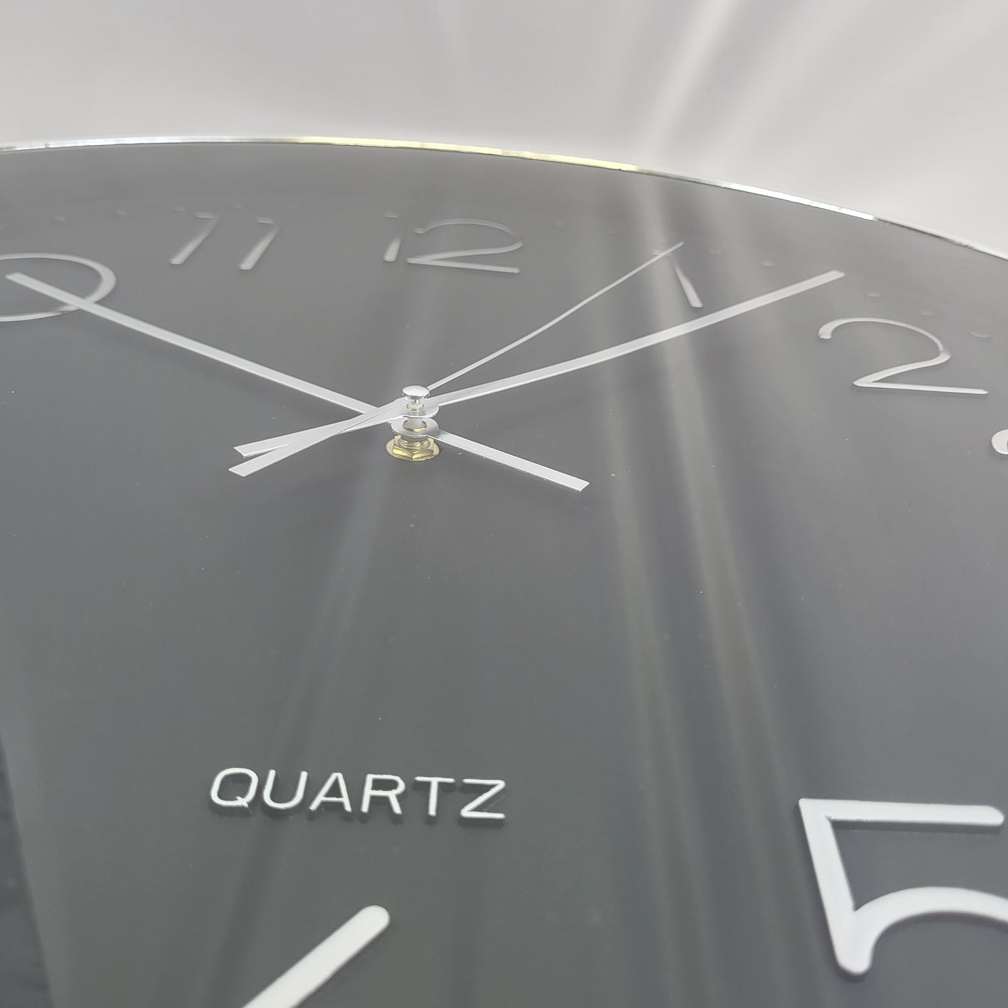 Reloj de Pared Redondo Negro Quartz
