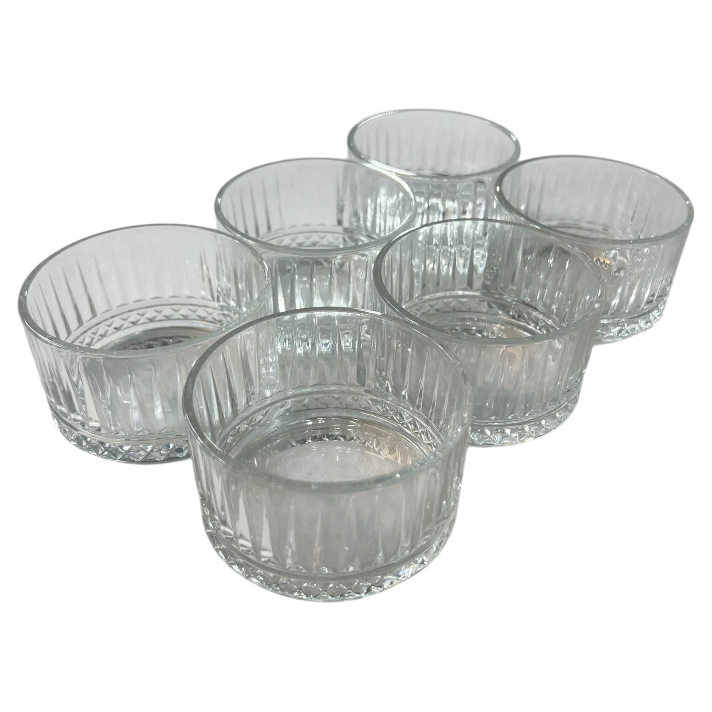 ✅ Set de 6 cuencos de vidrio grabado — 215 ml, elegancia en cada detalle ✅