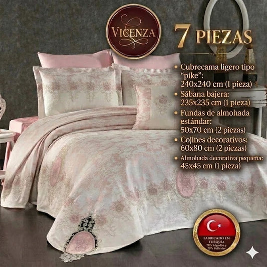Juego de Cama de Lujo "Vicenza" – Elegancia Clásica con Estilo Barroco
