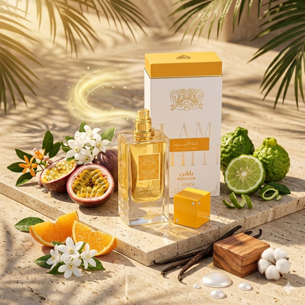Ana Abiyedh Passion de Lattafa: El Perfume Árabe Unisex de Larga Duración Perfecto para Primavera y Verano