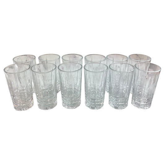Set de Vasos de Cristal Tallado Diamond 12 Piezas