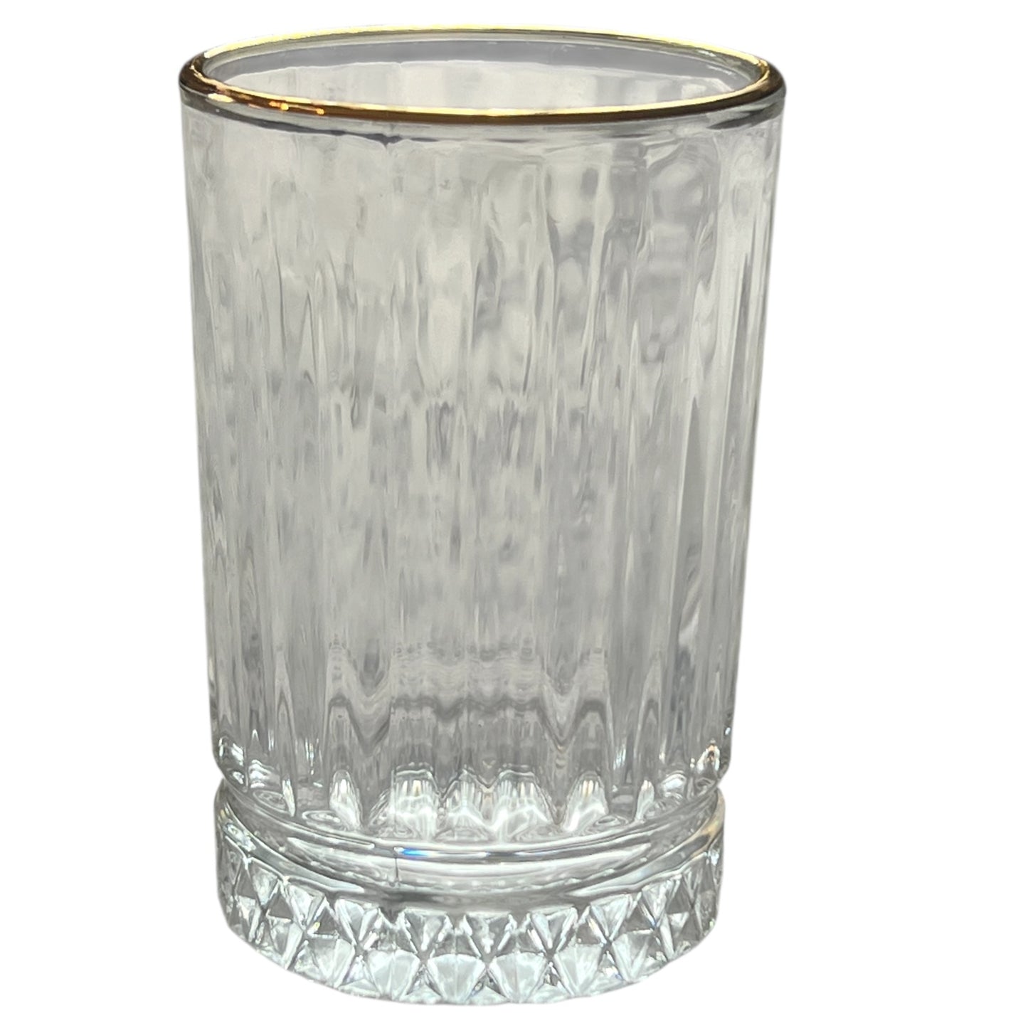 🫖 Set de 12 Vasos para Té con Borde Dorado – Elegancia Clásica