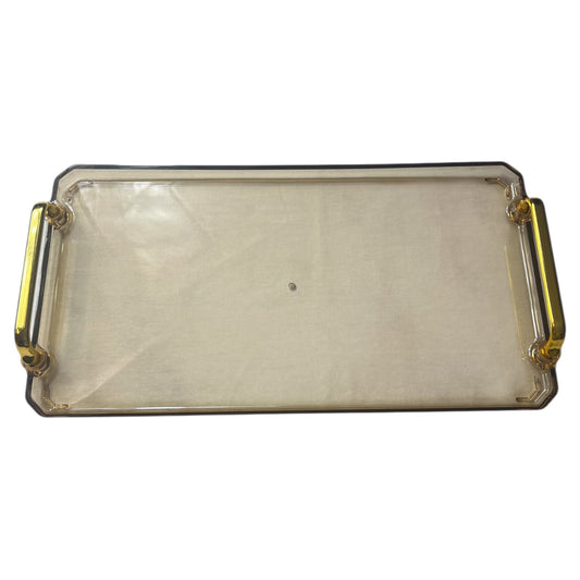 🟠 Bandeja Rectangular Grande con Asas Doradas – Plástico dorado: Funcionalidad y Estilo en Uno