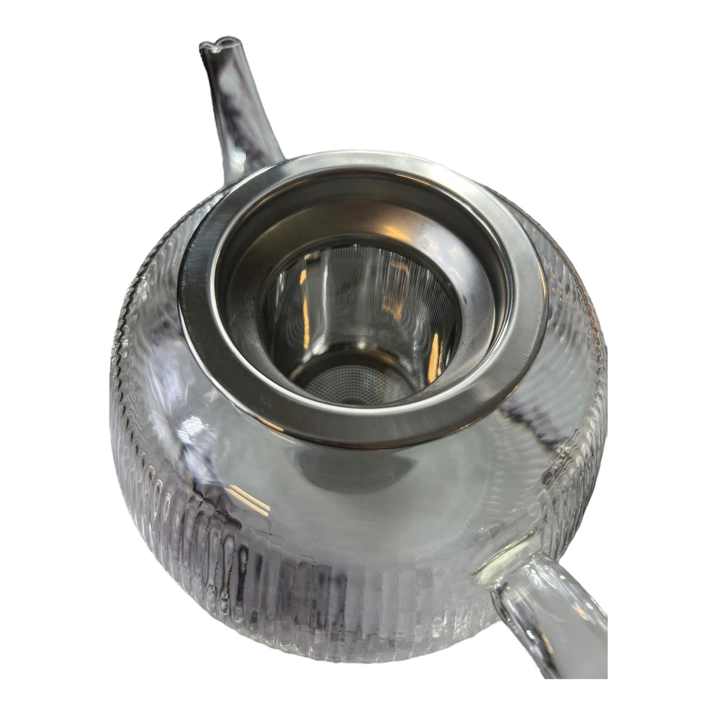 Tetera de vidrio con filtro y tapa de acero inoxidable 1000 ml