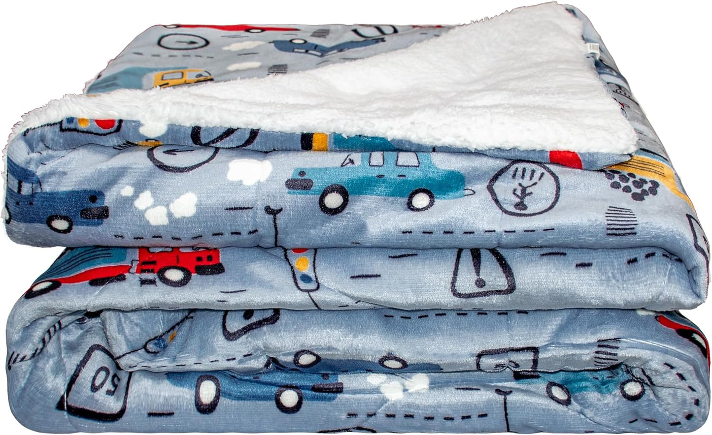 EDREDÓN BORREGO NÓRDICO PARA NIÑOS MODELO CARS - CAMA INDIVIDUAL (90/105) + 1 FUNDA ALMOHADA