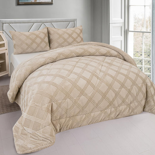 DOWNLOAD SHEEP DUVET 240X260 - 180X240 WITH 2/1 PINK / BEIG / GRAY PILLOWCASES