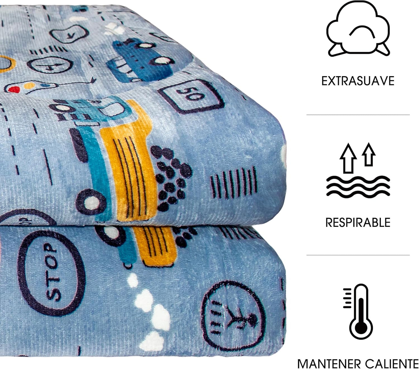 EDREDÓN BORREGO NÓRDICO PARA NIÑOS MODELO CARS - CAMA INDIVIDUAL (90/105) + 1 FUNDA ALMOHADA
