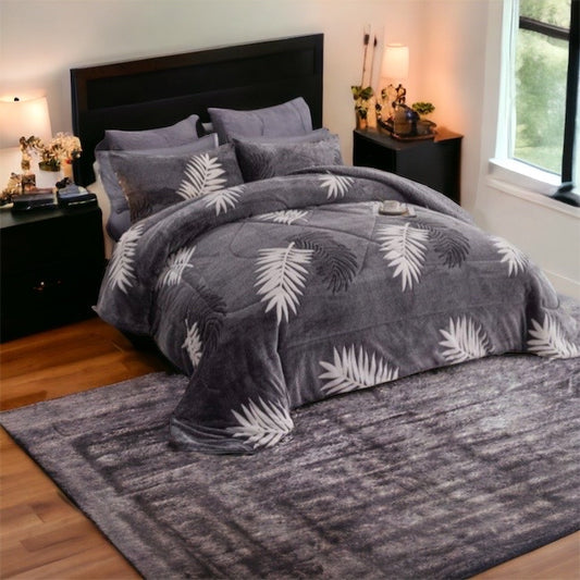 NORDIC SHEEPSKIN QUILT LEAVES MODEL - LEAF GREY COLOR