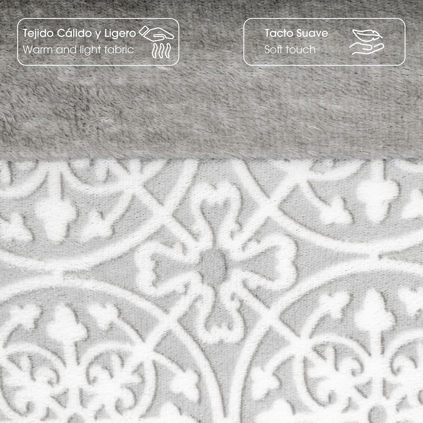 Conjunto coralina 3 peças para camas 90/135/150 - modelo Snow Flower