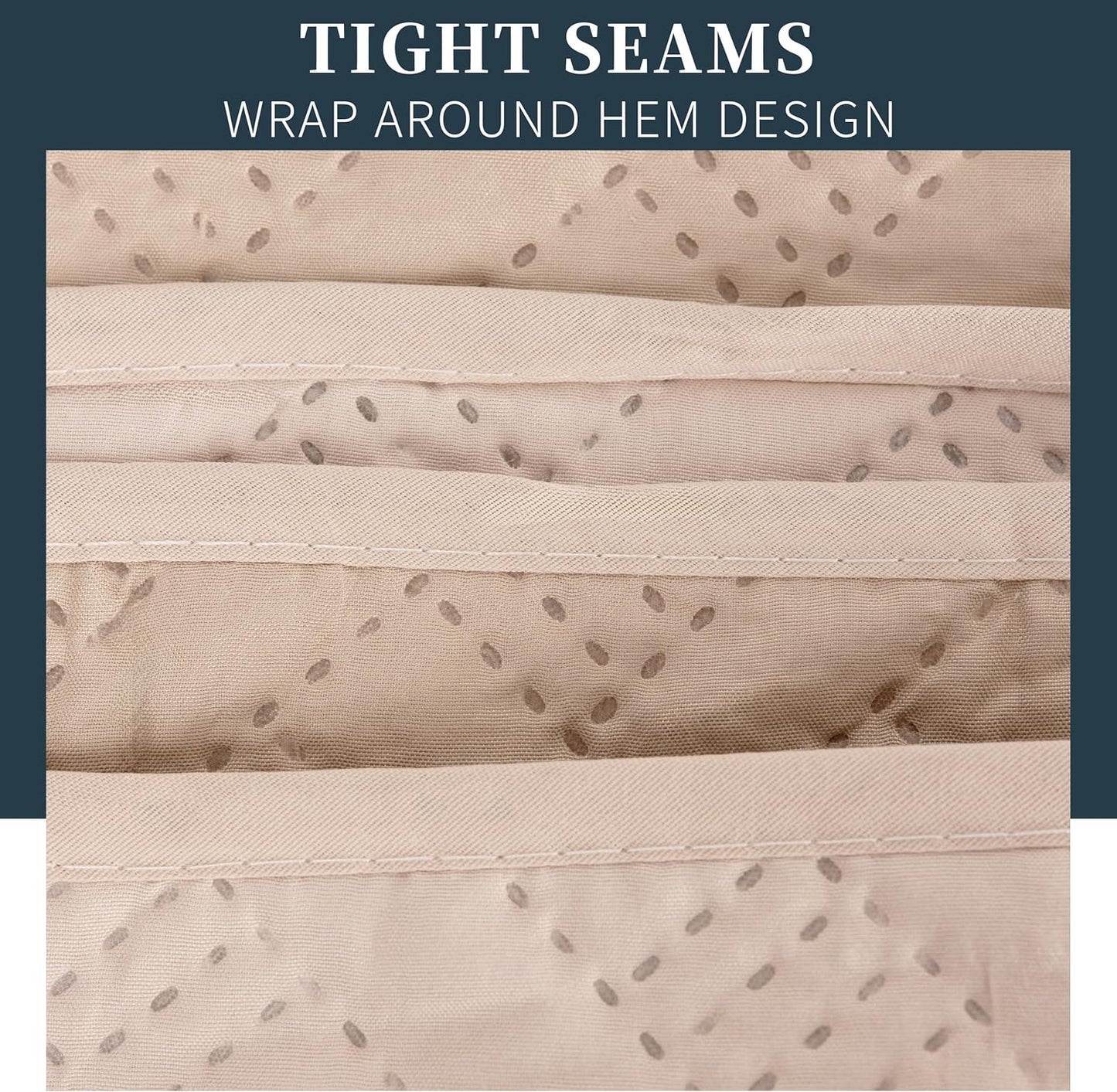 Colcha Boutis para Primavera y Verano Bicolor Reversible Liso - MODELO CUADRITOS COLOR BEIGE