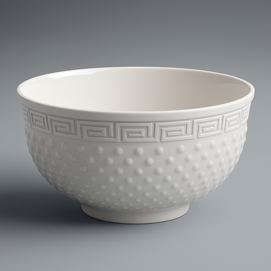 🍲 Cuenco de Cerámica con Relieve – Diseño Elegante y Texturizado