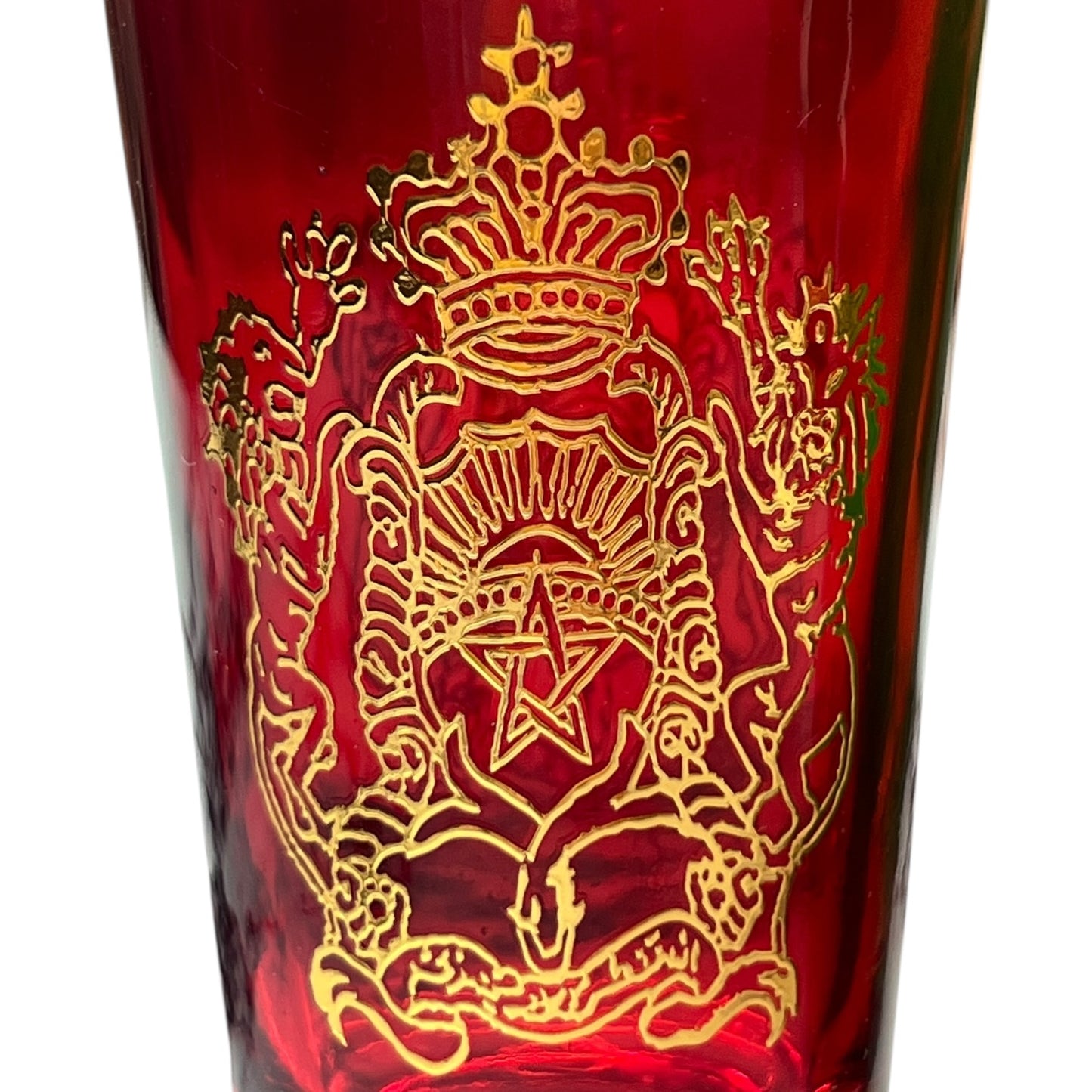Pack de 6 Vasos de Té Árabes de Cristal 120 ml — Diseño Real con Detalles Dorados 🕌