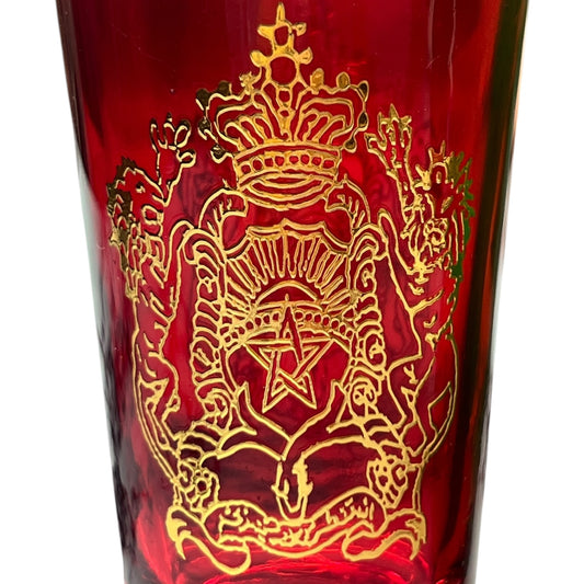 Pack de 6 Vasos de Té Árabes de Cristal 120 ml — Diseño Real con Detalles Dorados 🕌