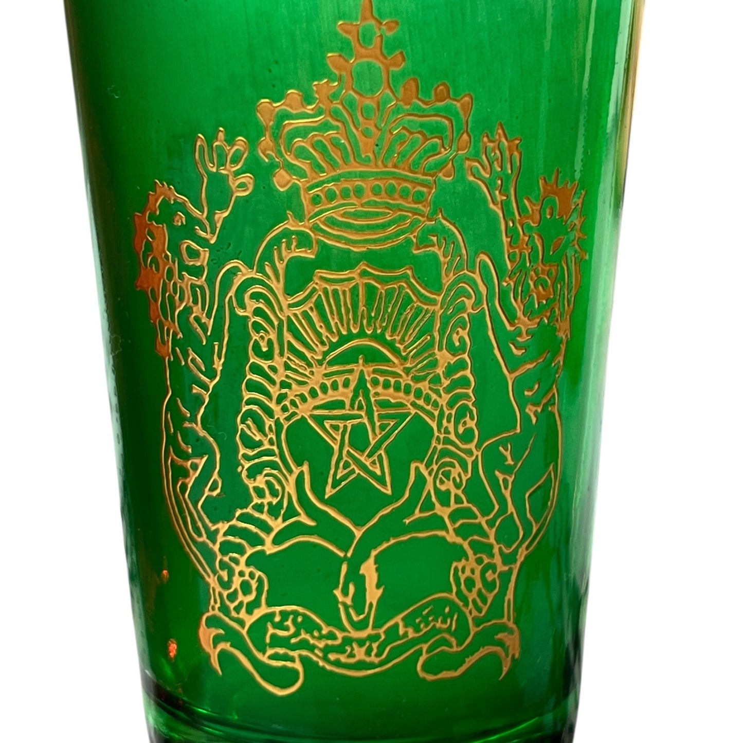 Pack de 6 Vasos de Té Árabes de Cristal 120 ml — Diseño Real con Detalles Dorados 🕌