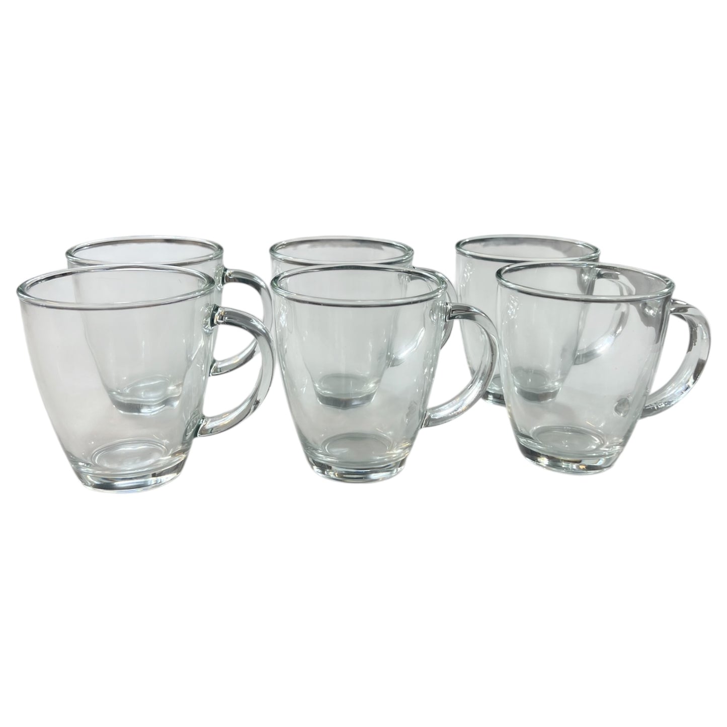 Set de 6 tazas de vidrio con asa — diseño práctico y elegante para tu día a día ☕️✨