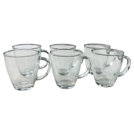 Set de 6 tazas de vidrio con asa — diseño práctico y elegante para tu día a día ☕️✨