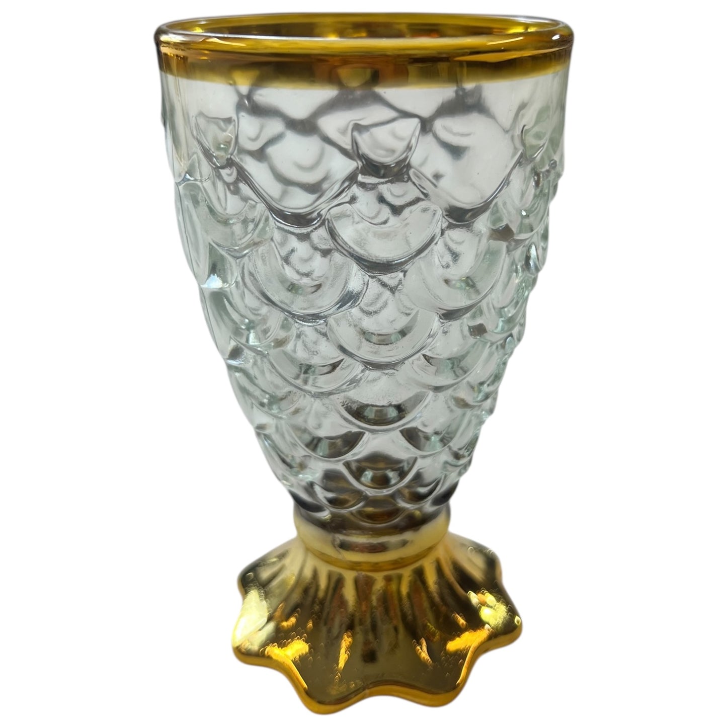 🍹 Set de 7 Piezas – Jarra + 6 Vasos con Detalles Dorados ✨