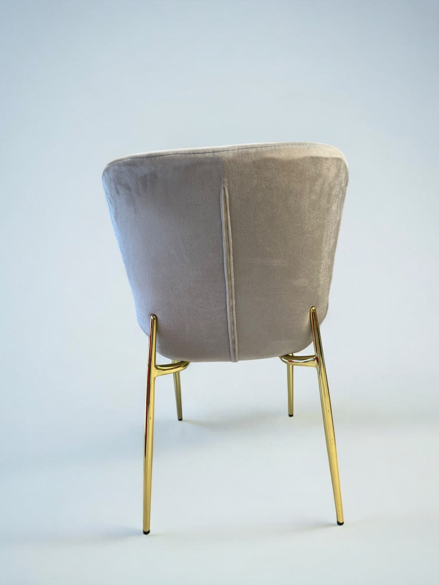 Sofia01 beige velvet chair, gold metal legs