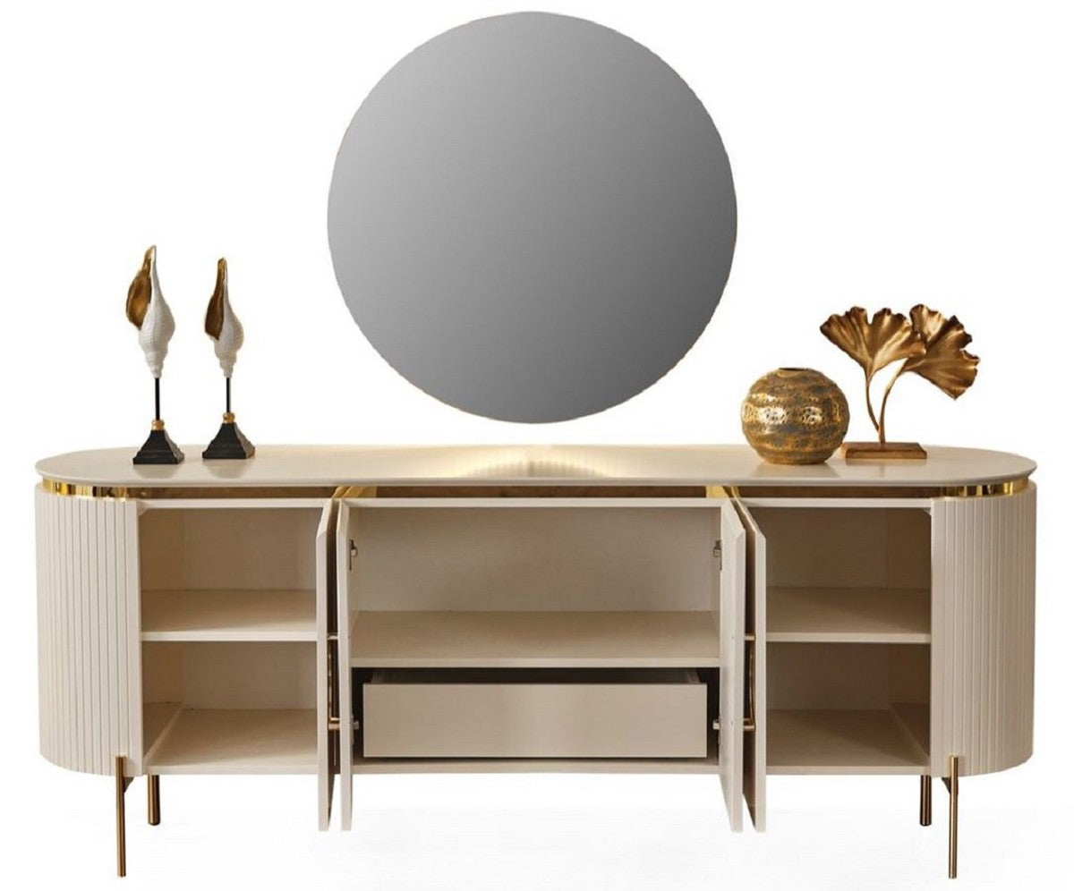 TV table - white with gold details