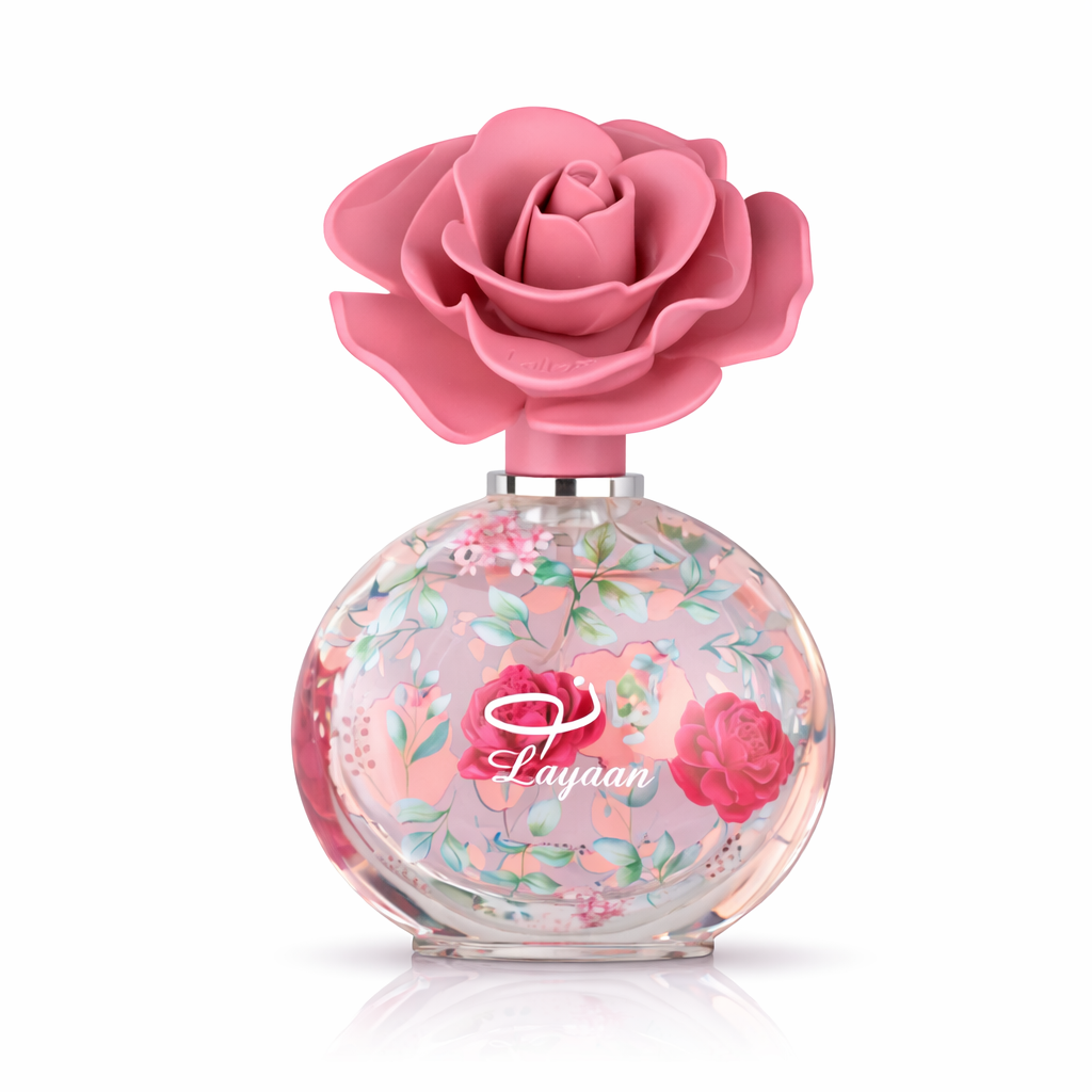 Layaan by Lattafa – Perfume Floral Árabe com Tampa Rosa | Fragrância Feminina