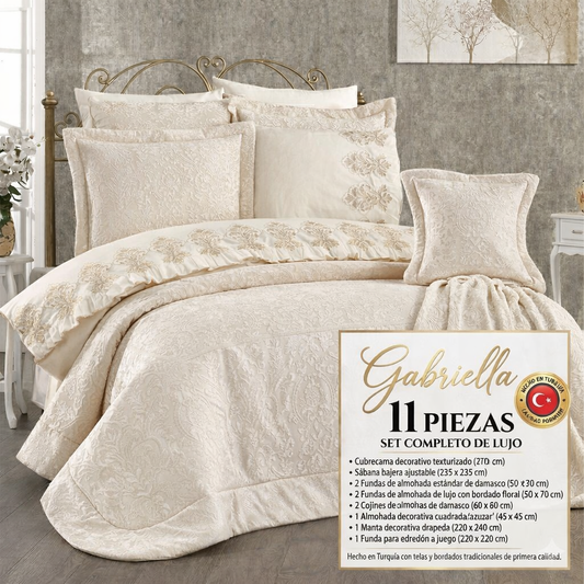 Juego de Cama para Ajuar "Gabriella" – Lujo y Distinción para tu Dormitorio