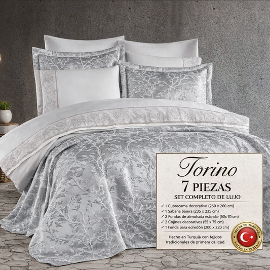 Juego de Cama para Ajuar "Torino" – Sofisticación Natural en tu Dormitorio