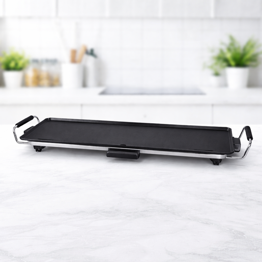 🔥 Chapa Elétrica XL 90 cm – 2000W | Cozedura Uniforme e Profissional em Casa