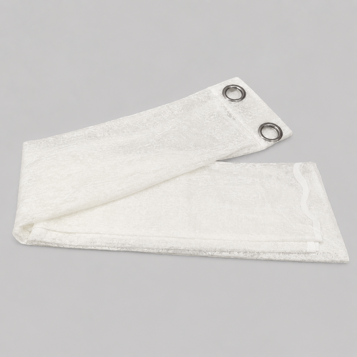 PACK X2 Cortina Opaca con Ojales 140 × 240 cm - Cortina Shanon Blanc