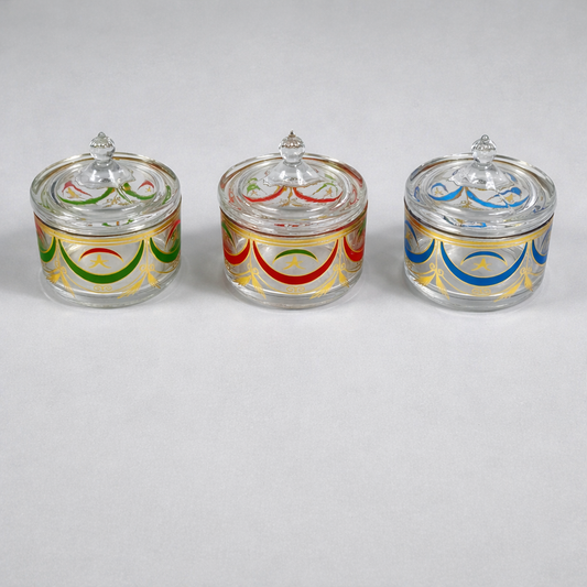 ✨ Set de Frascos Decorativos de Cristal con Tapa – Diseño Elegante Multicolor ✨