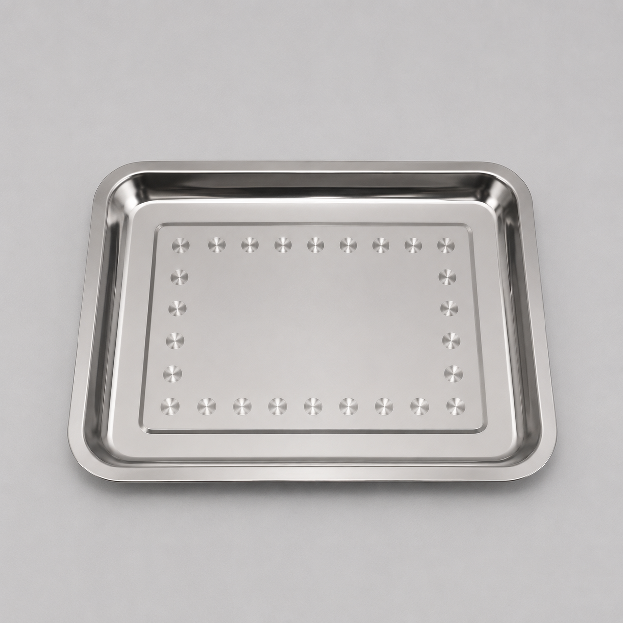 ✨ Bandeja Rectangular de Acero Inoxidable – Elegante, Resistente y Versátil