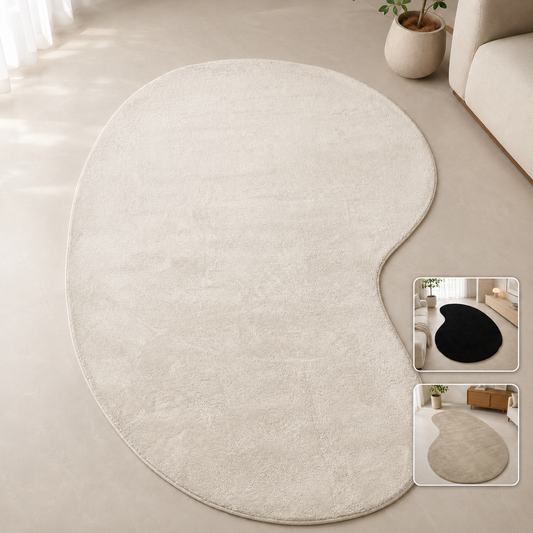 Alfombra Alzalux Super Soft 160x230 cm – Diseño Orgánico en Crema, Beige o Negro