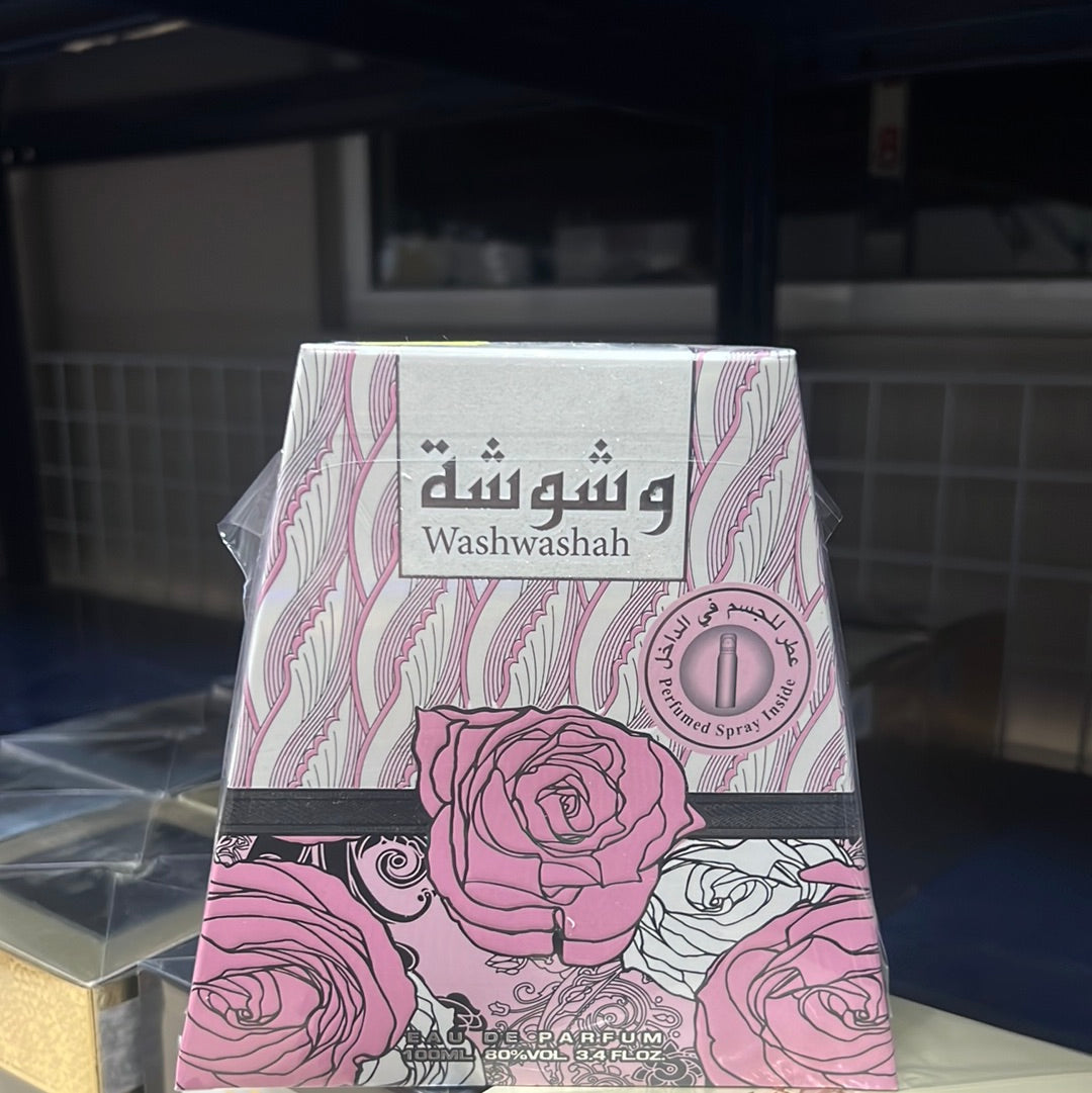🌸 Washwasha da Lattafa Perfumes - Perfume Floral Âmbar Feminino com Notas de Framboesa e Tuberosa