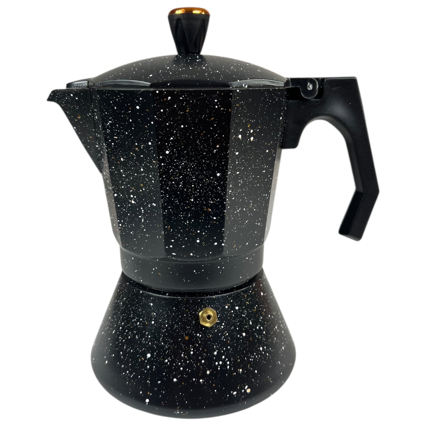 Cafeteira Italiana de Alumínio Preto da Baviera – Estilo Vintage ☕✨