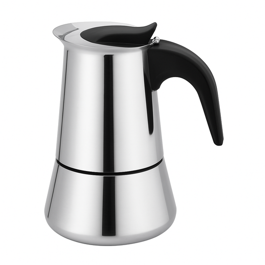 ☕ Cafetera Italiana de Acero Inoxidable — Disponible en 2 y 10 tazas